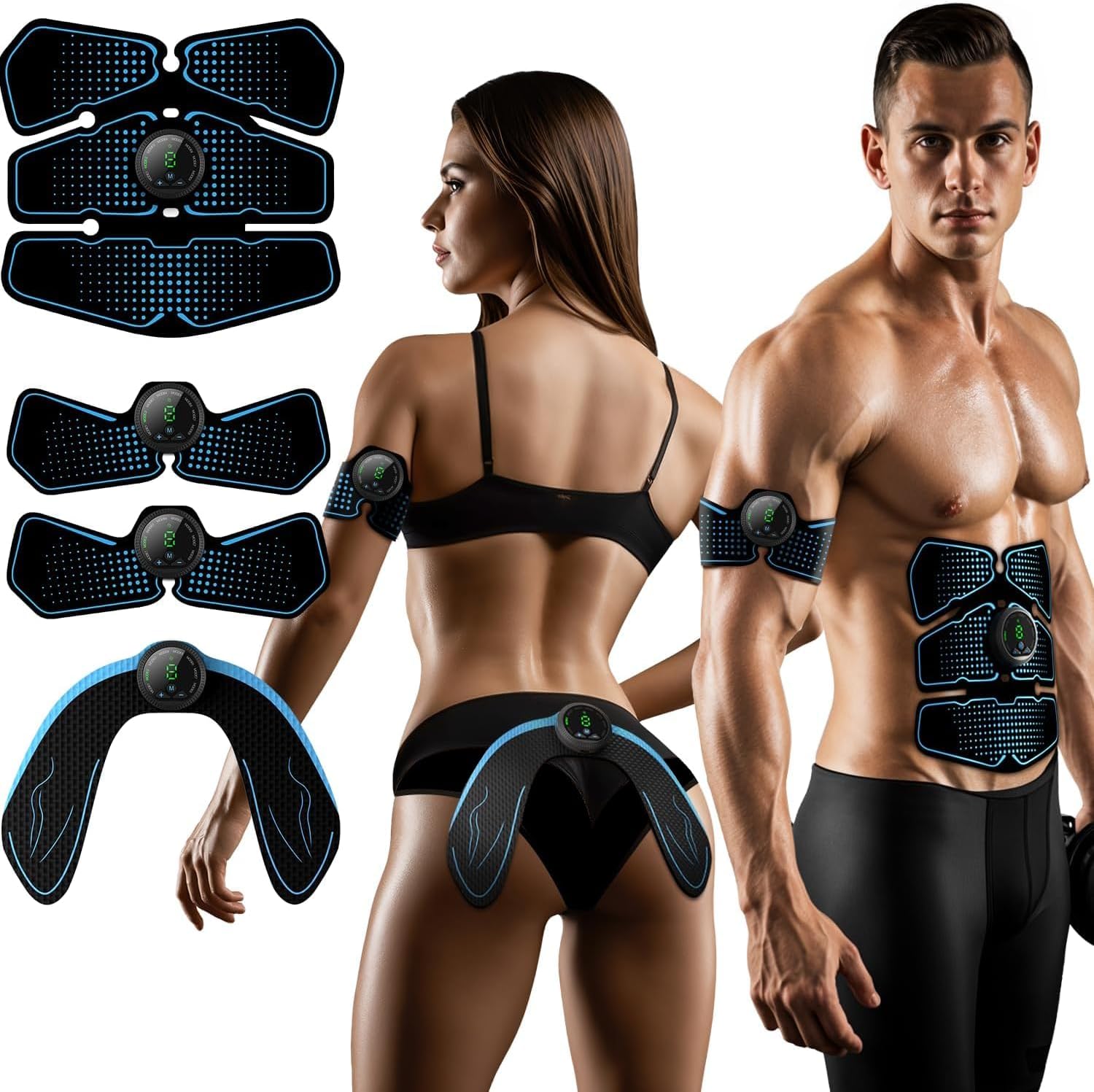 Muscle Stimulator for Arms, Abdomen, Thighs and Buttocks