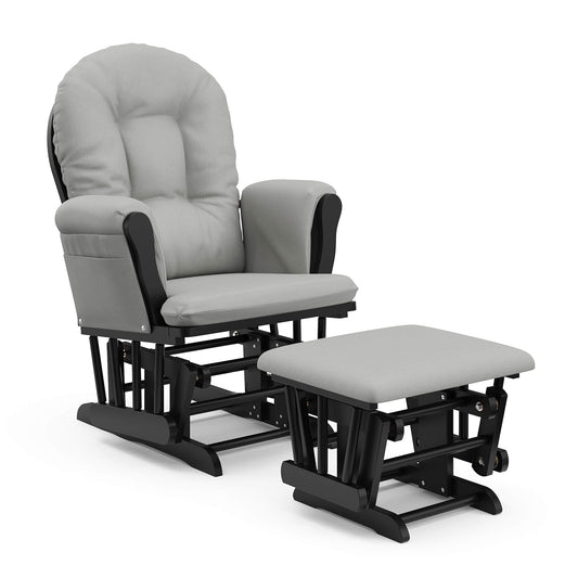 Storkcraft Premium Hoop Glider & Ottoman for Nursery Comfort