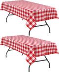 Hiasan Red and White Buffalo Plaid Tablecloth for All Occasions