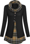 Womens Cowl Neck Long Sleeve Tunic Top - Soft Knit, Warm Fit