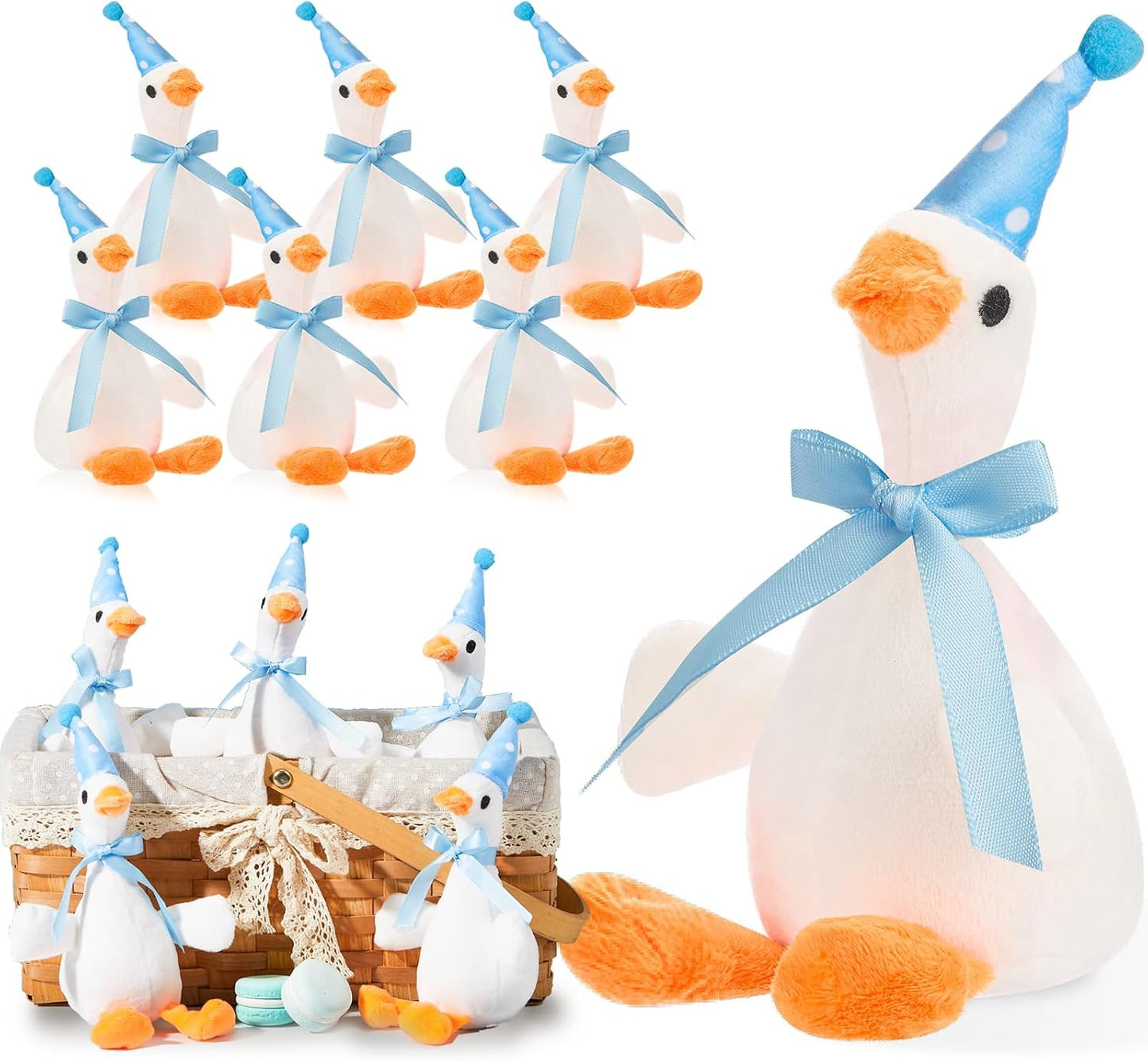12 Pcs Silly Goose Plush Stuffed Animal Toy for Birthday Fun
