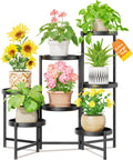 LASZOLA 7 Tier Folding Plant Stand for Large Planters - Tall Heavy