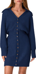 PRETTYGARDEN Sweater Dress for Women - Trendy Long Sleeve Mini