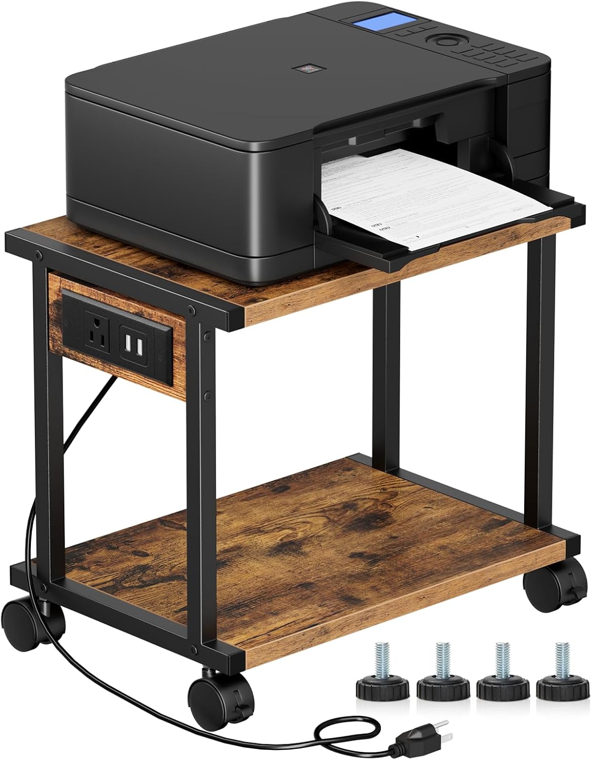 Mobile Printer Storage Cart - Organize with Ease!