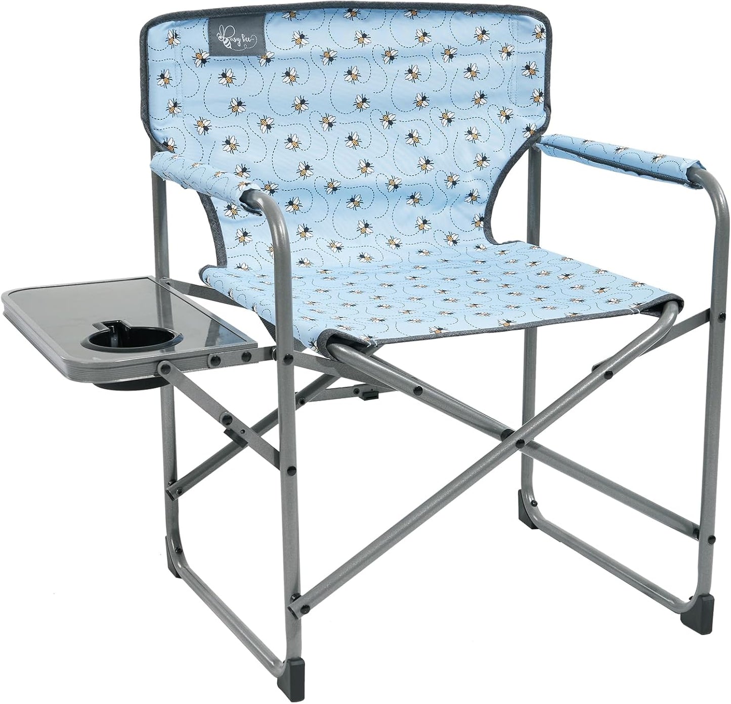Busy Bee Kids Camping Chair with Side Table for Outdoor Fun