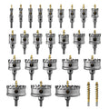 Carbide Hole Saw Set 26 PCS - Heavy Duty TCT Cutters for Metal