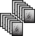 11x14 Picture Frame with Polished Plexiglass - Set of 12 - Black