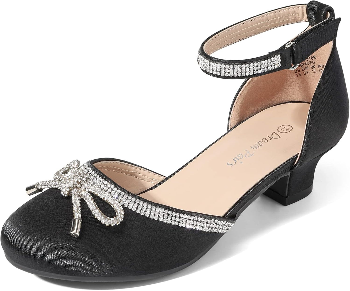 DREAM PAIRS Girls Dress Shoes Closed Toe Low Heels for Kids