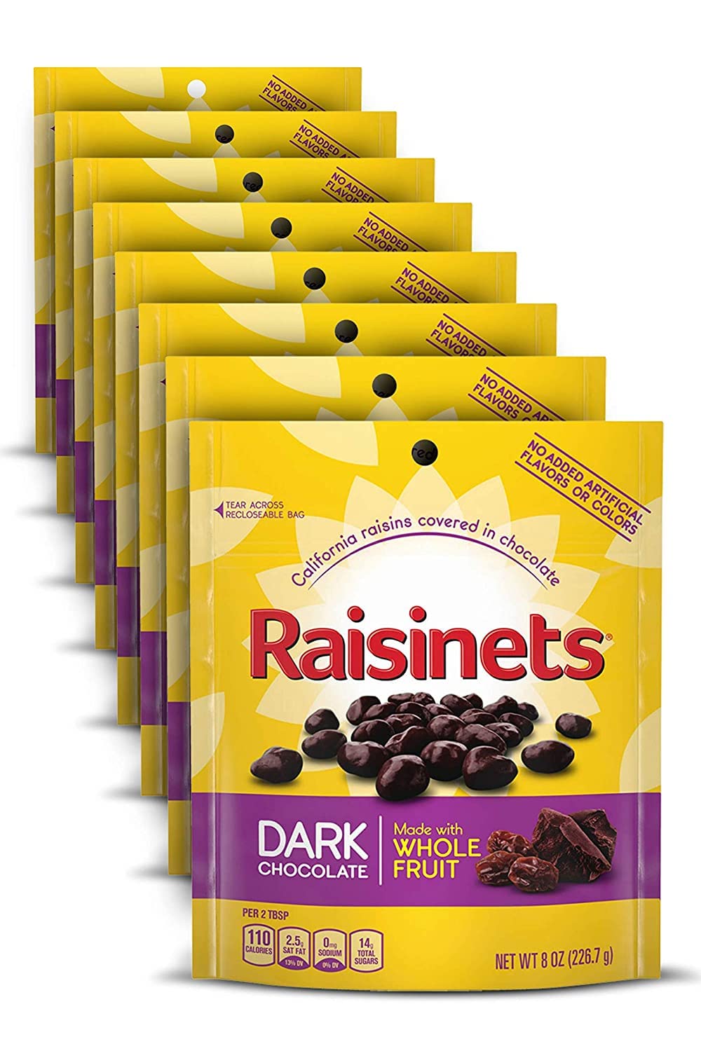 Raisinets Dark Chocolate Covered California Raisins Bulk 8 Pack