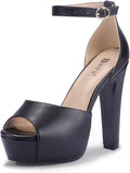 Platform Chunky High Heels Dress Sandals Peep Toe Ankle Strap SUITABLE