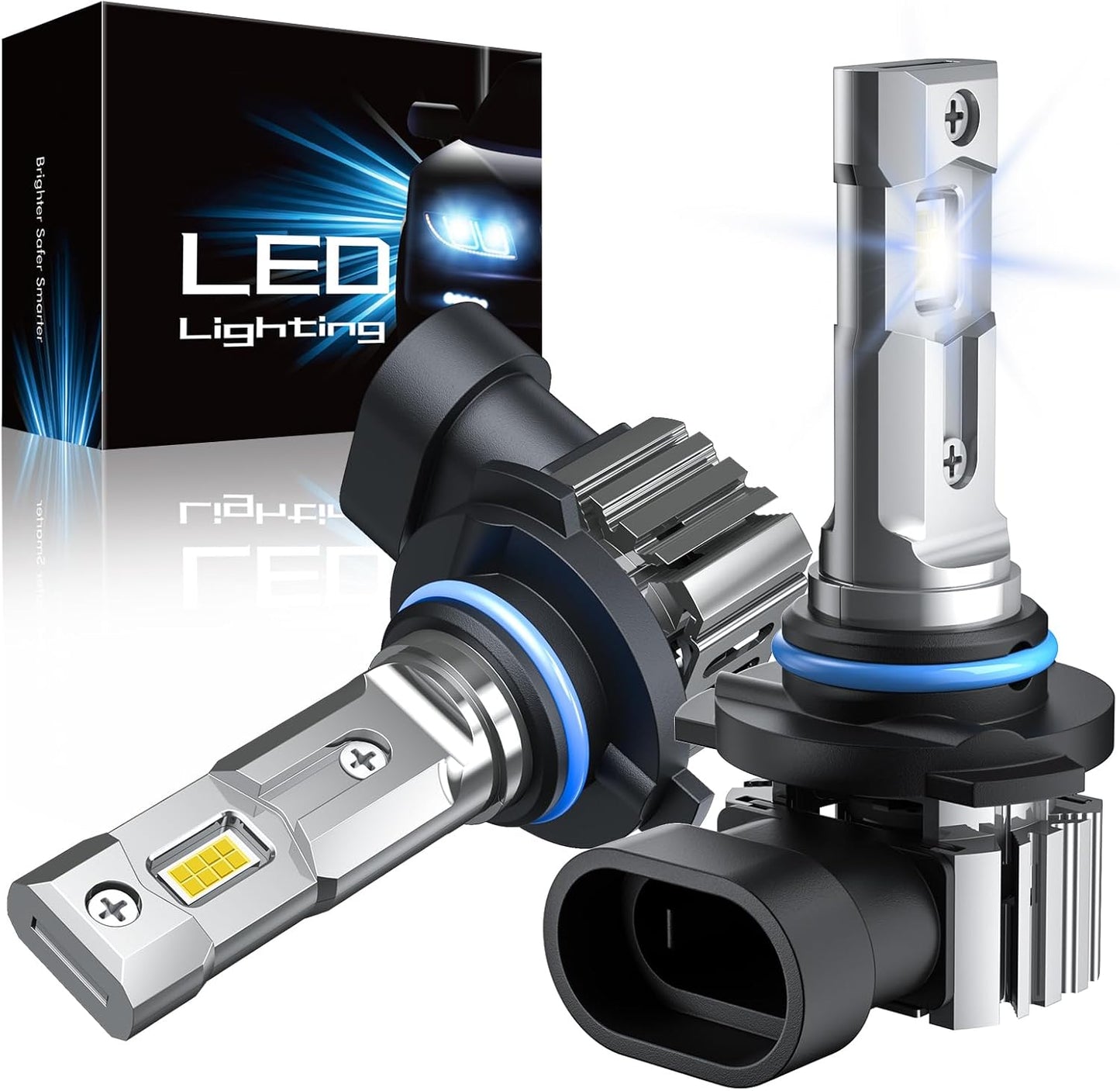RCJ 9006/HB4 Bulbs - 600% Brighter 60W 16000LM Cool White Lights