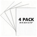 4 Pack 24x36 in Corrugated Plastic Board - Durable Waterproof Poster