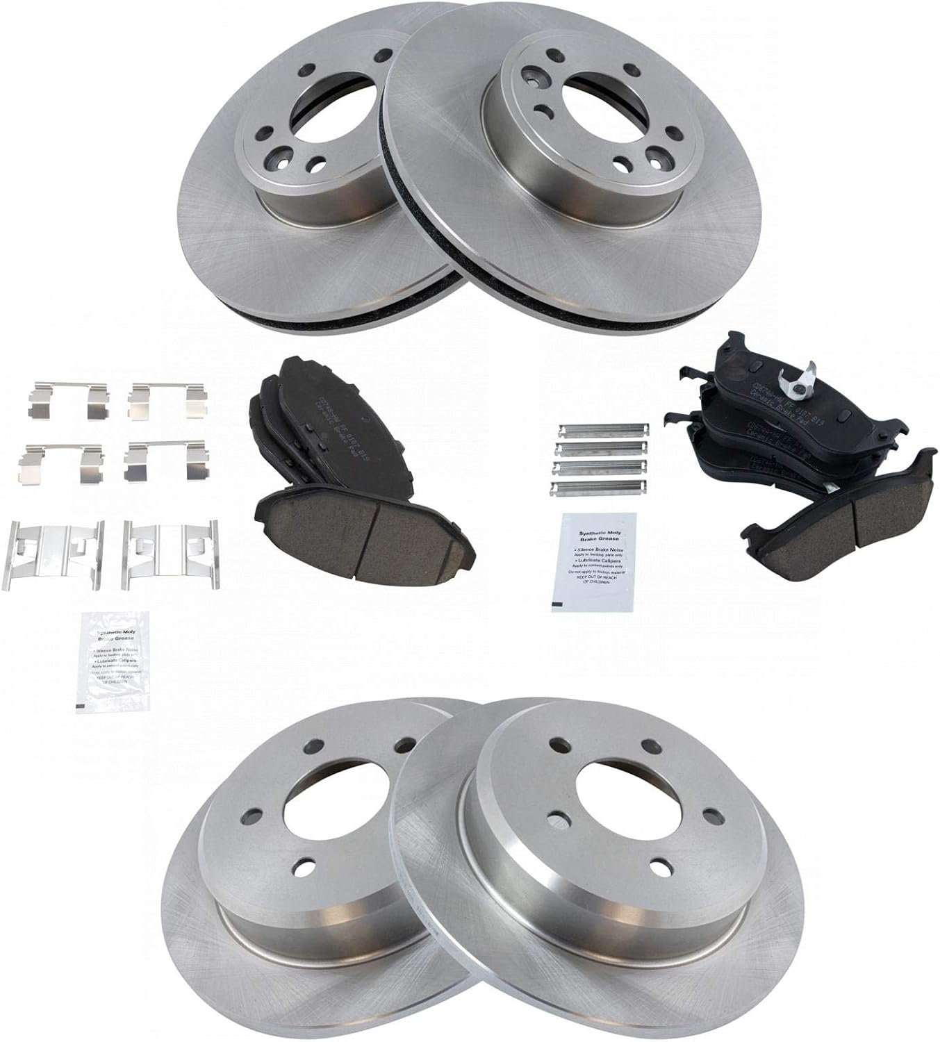 TRQ Brake Pad & Rotor Kit for 1998-2002 Ford Crown Victoria
