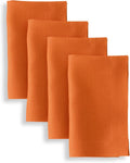 Pure Linen Napkins Set of 4 in Persimmon Orange for Fall