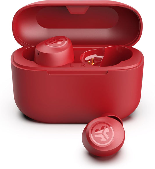 JLab Go Air Pop Red Earbuds - Dual Connect, Sweat Resistance, 3 EQ