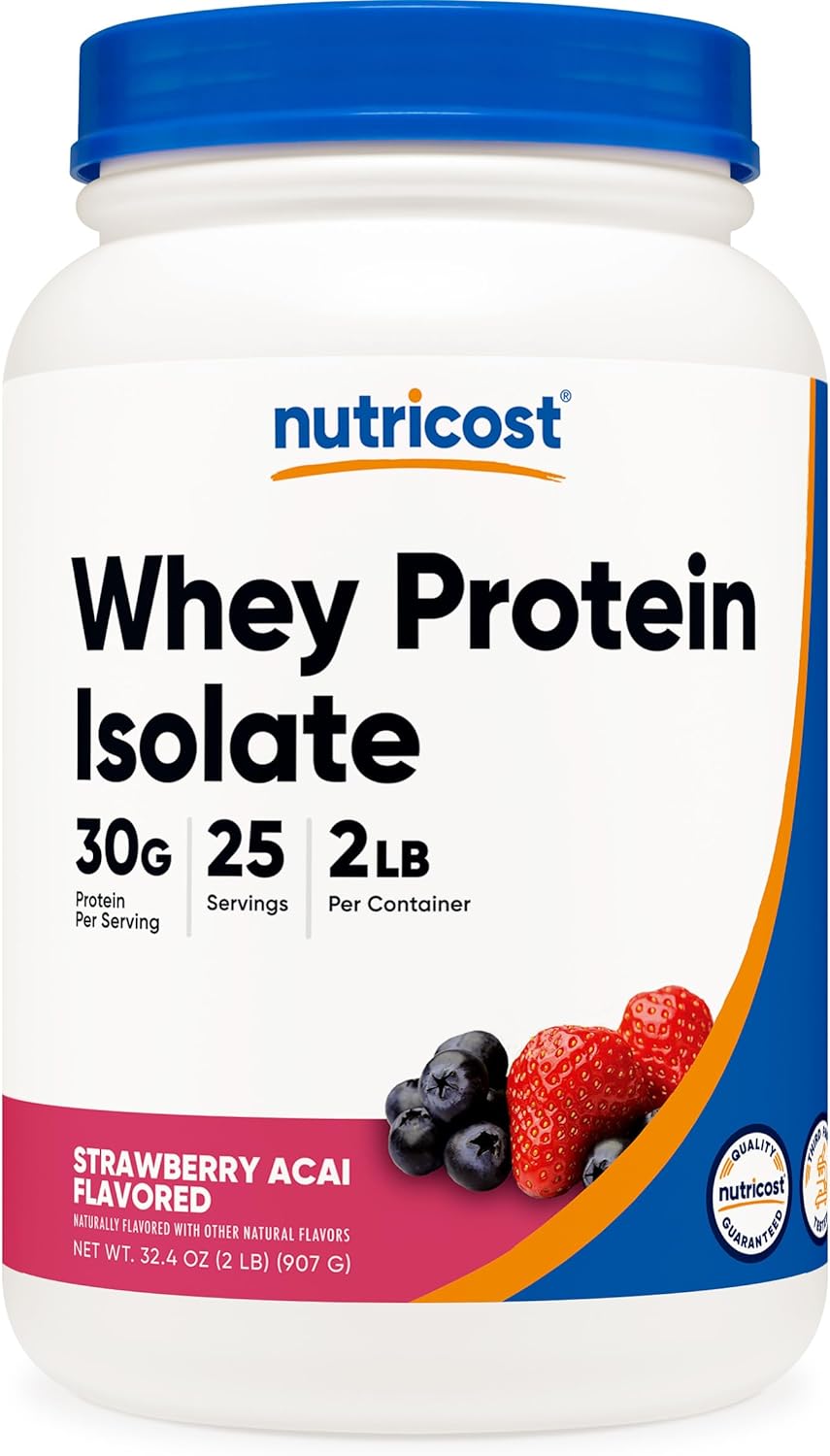 Nutricost Whey Protein Isolate Strawberry Acai Flavor Review