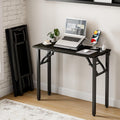 Frylr Small Folding Computer Desk 35.8 in - Slim Desk with Power Hub