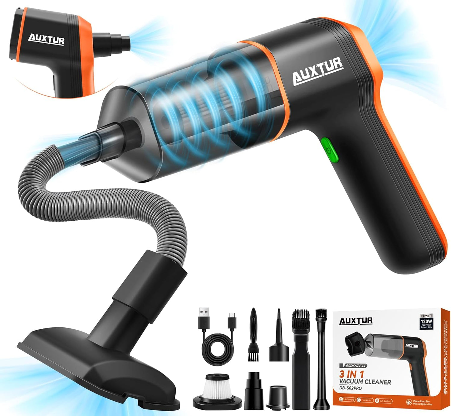 Portable Cordless Vacuum | High Power 12000PA Suction