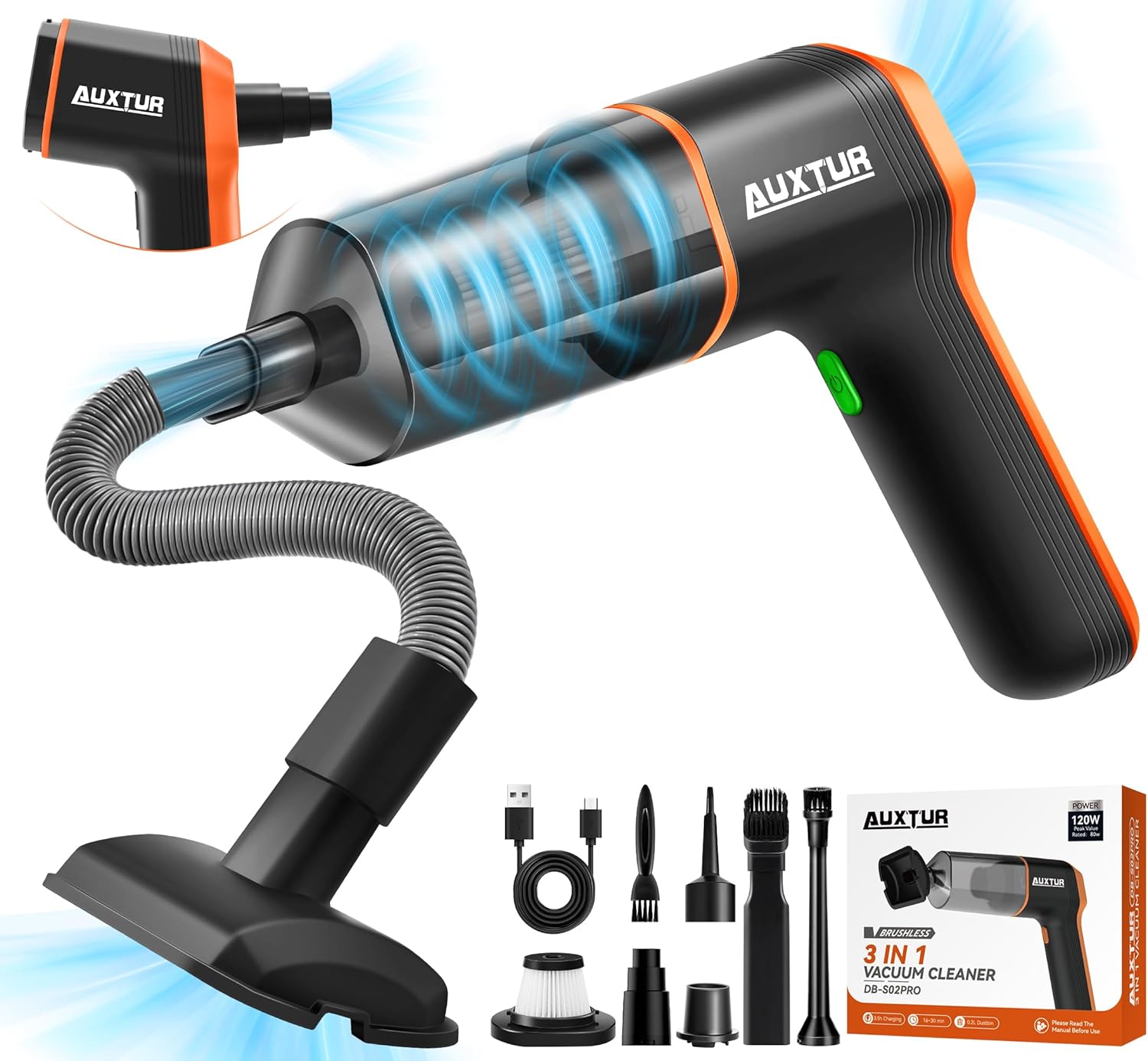 Portable Cordless Vacuum | High Power 12000PA Suction