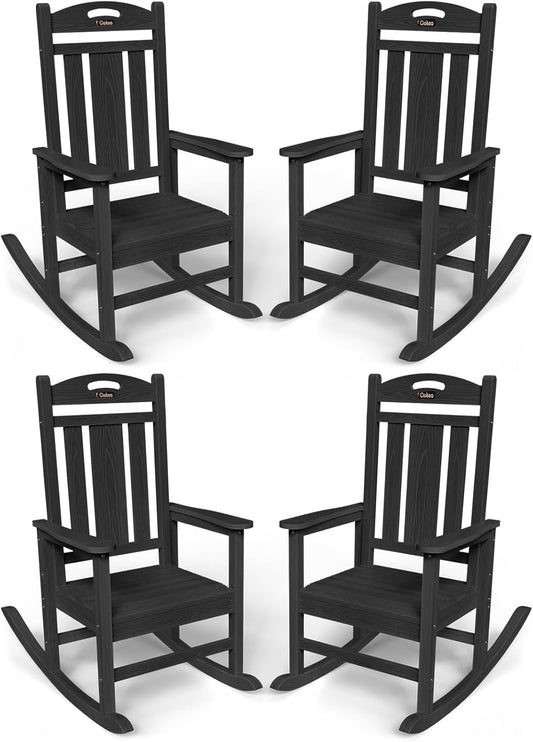 Ciokea Outdoor Rocking Chair Set of 4 for Comfortable Relaxation