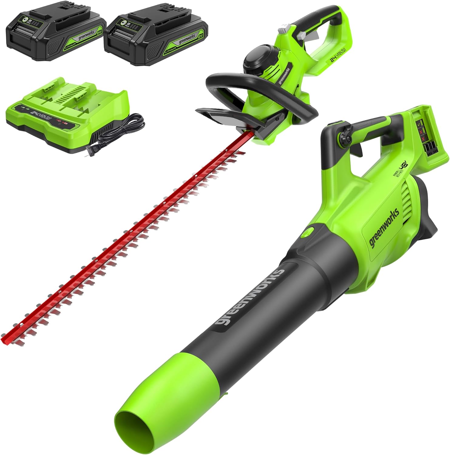 Greenworks 48V Cordless Brushless Axial Leaf Blower & Trimmer