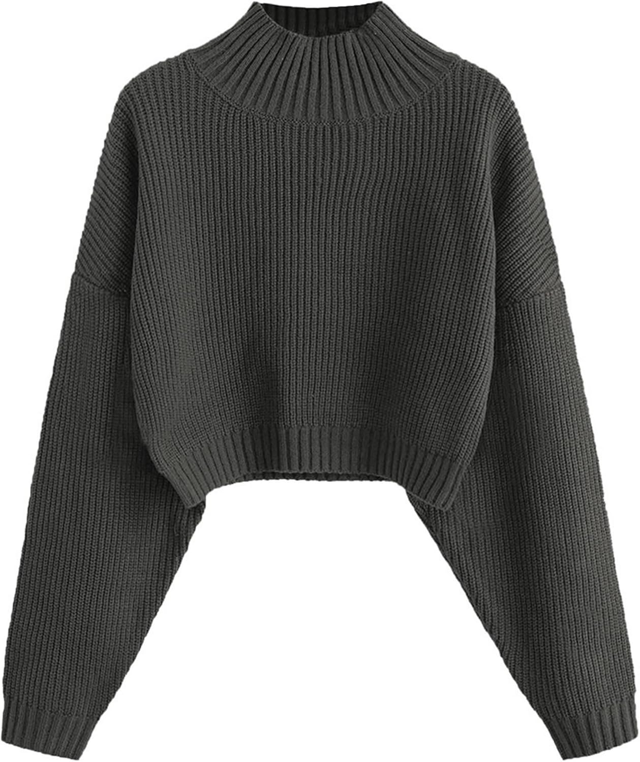 ZAFUL Women's Cropped Turtleneck Sweater for Stylish Comfort