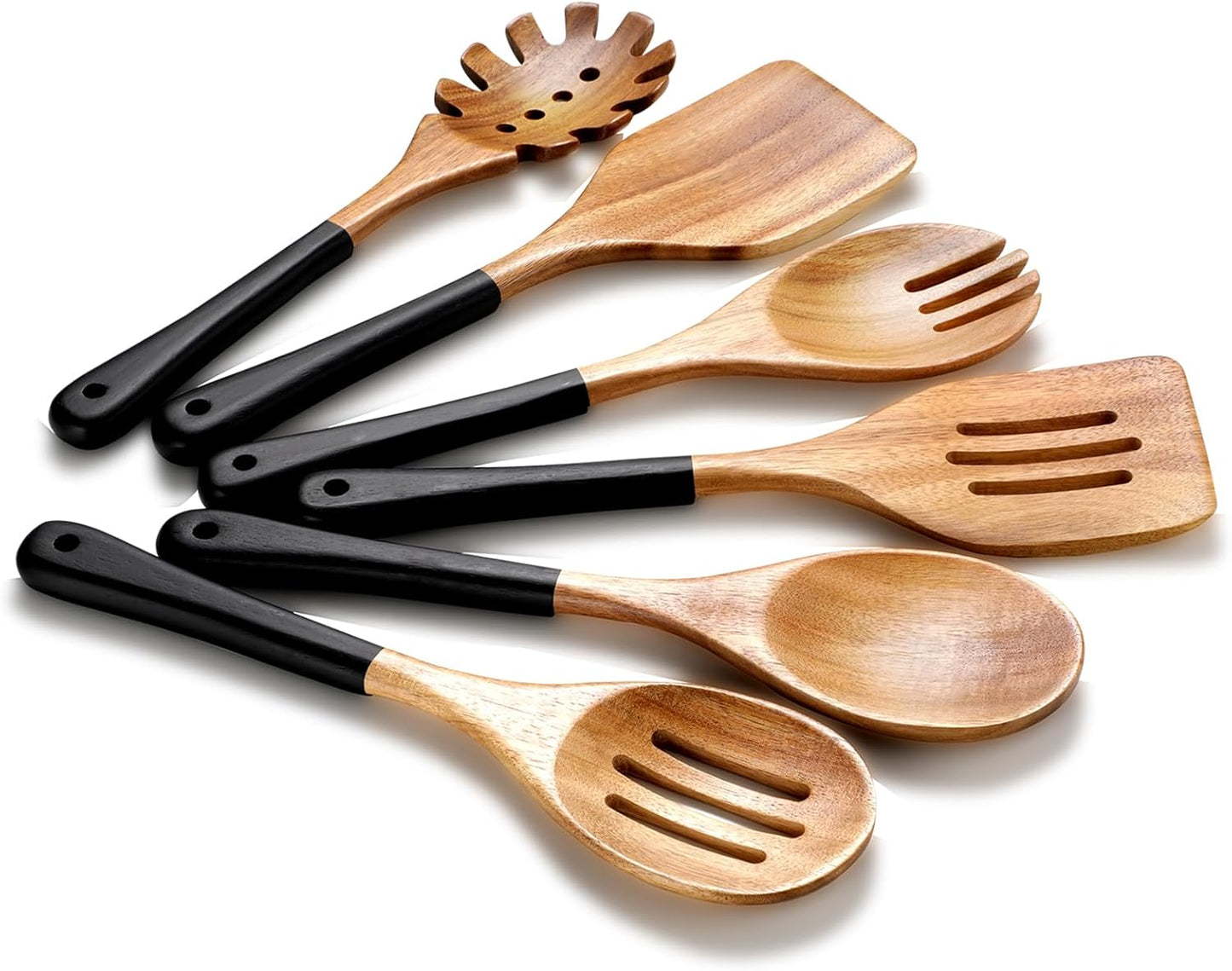 Natural Acacia Wooden Cooking Utensil Set for Kitchen Essentials