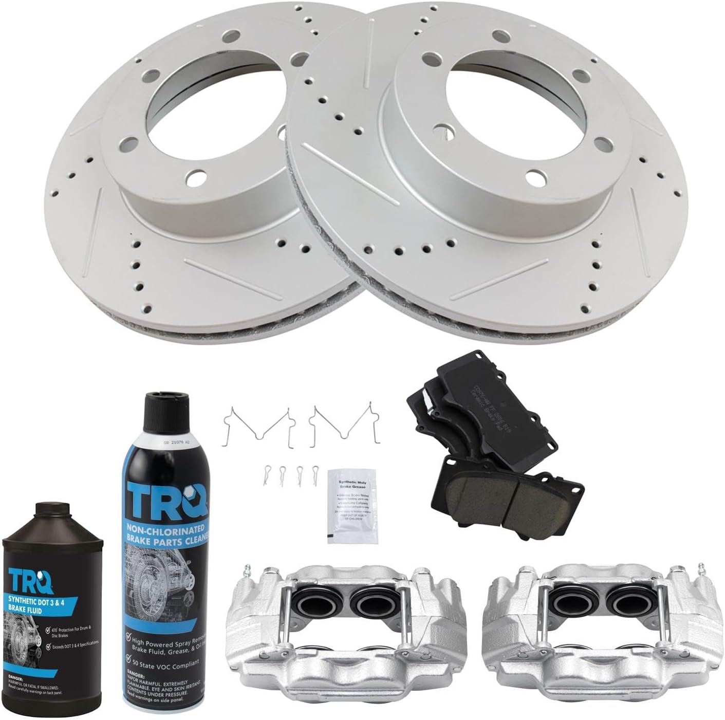TRQ Front Performance Brake Pad & Rotor Kit for Toyota Sequoia