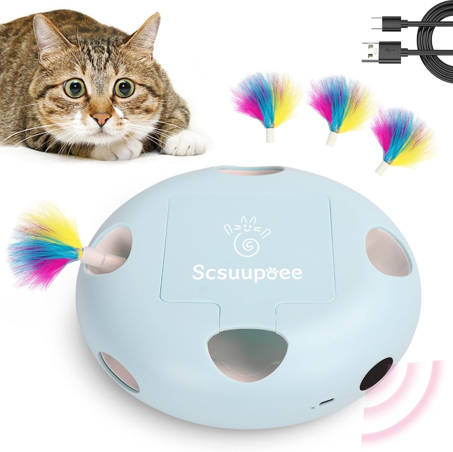 Interactive Cat Toy with Smart Sensor for Endless Fun
