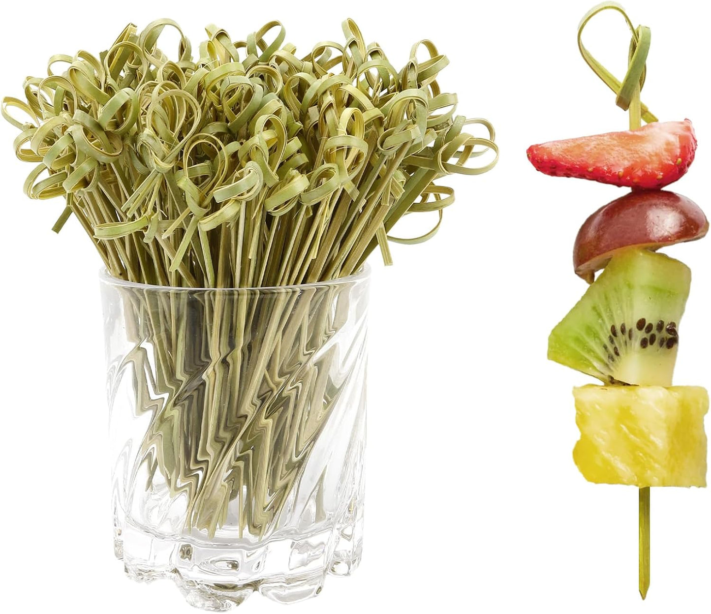 Bamboo Cocktail Picks 200pcs - Fancy Appetizer Sticks