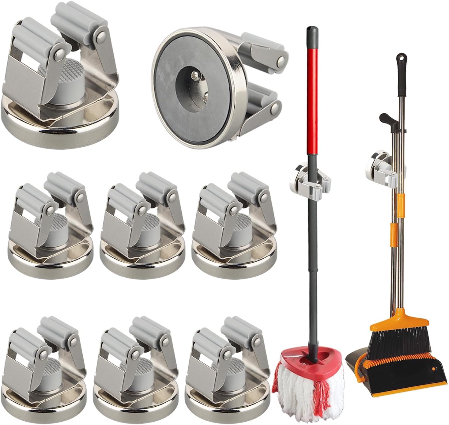 MUTUACTOR Magnetic Broom Holders for Easy Storage Solutions