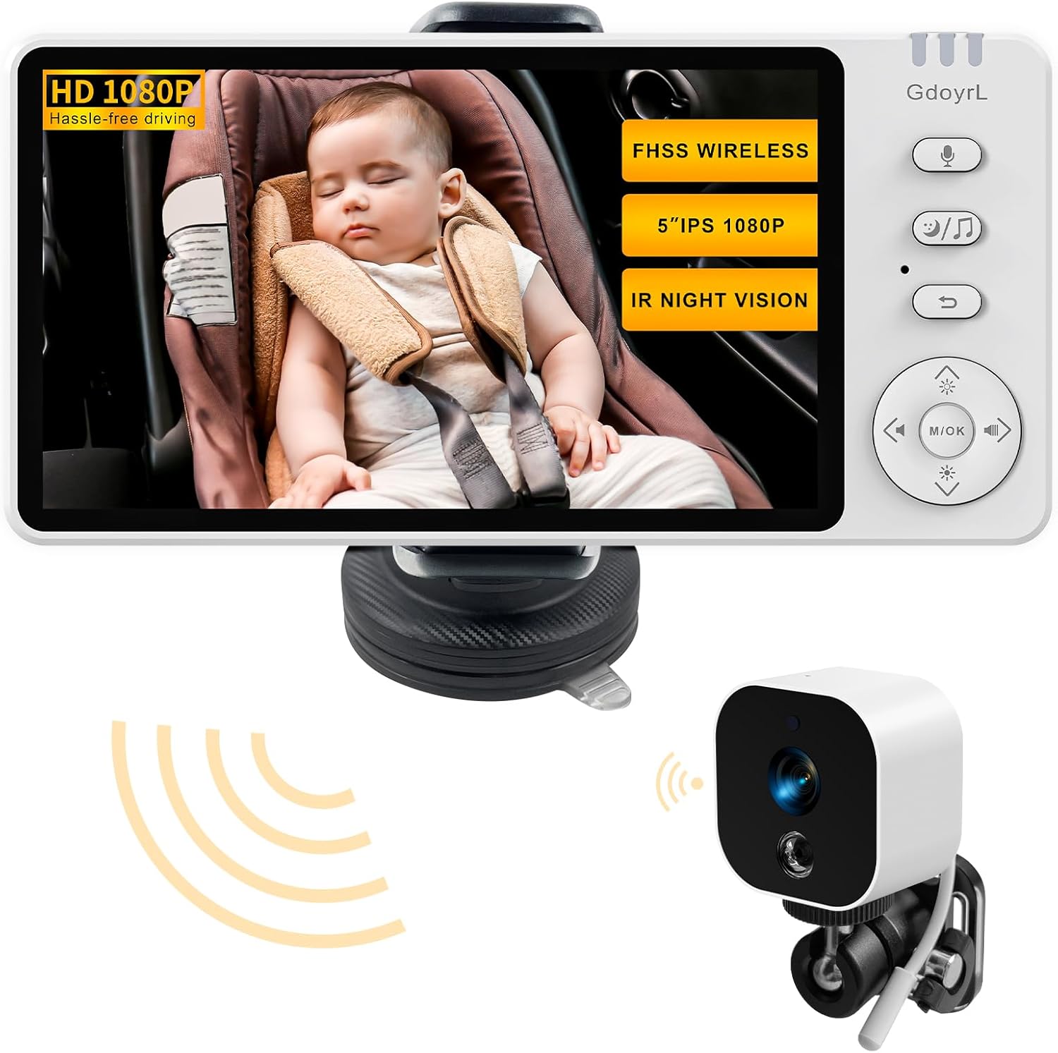Max. Range 1000FT HD Baby Monitor