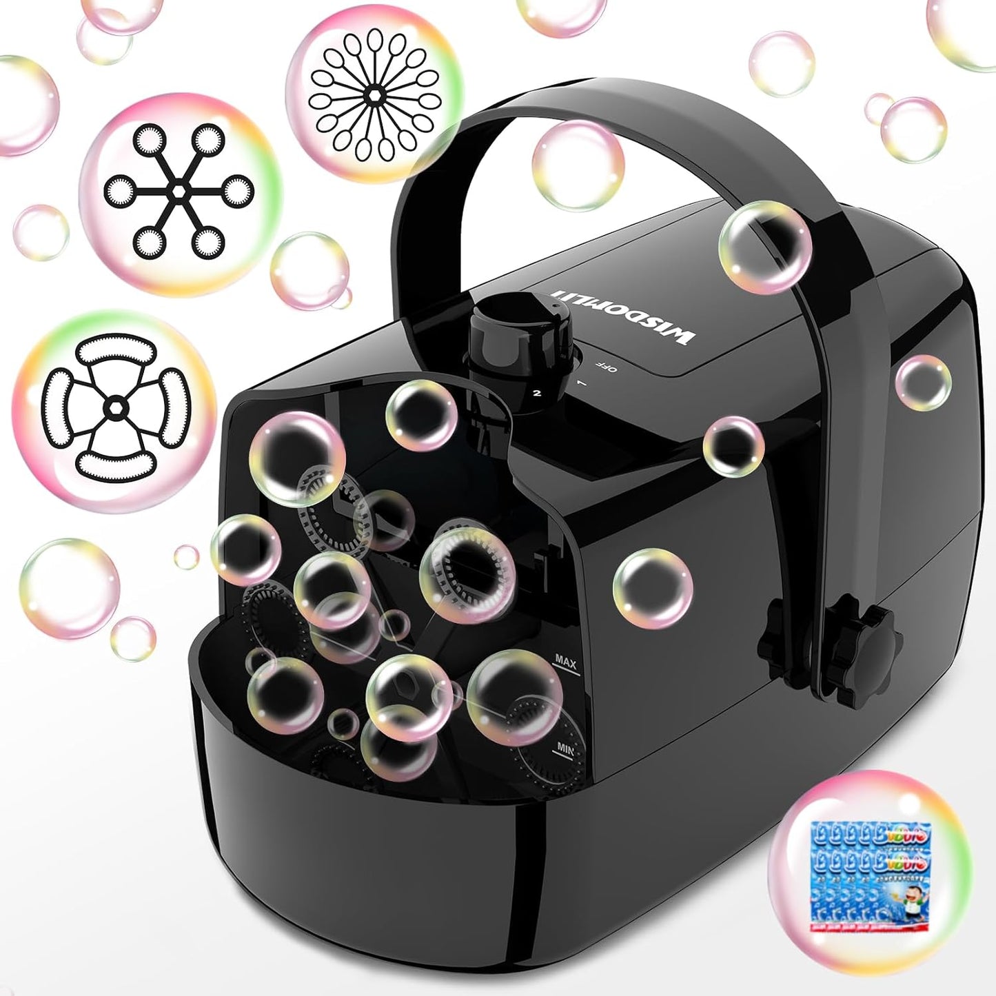 3 in 1 Bubble Machine for Colorful Fun at Any Event