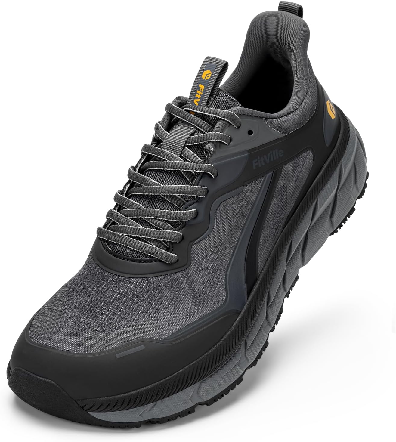 FitVille Wide Walking Shoes for Men with Comfortable Design