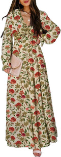 Stylish Boho Deep V Neck Dress for Women by BLENCOT