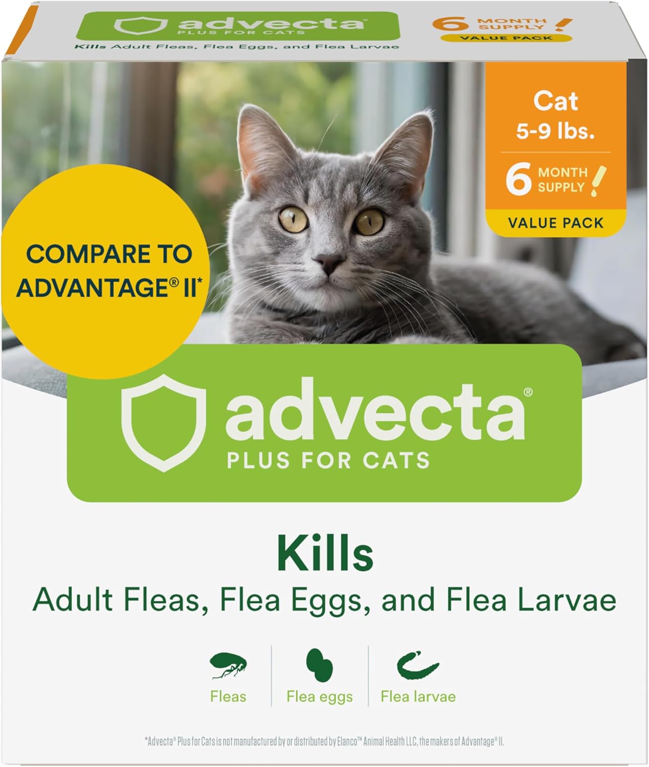 Advecta Plus Topical Flea Treatment for Cats and Kittens - Fast-Acting