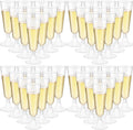 Champagne Flutes 150 Pack 5 oz Clear Plastic Disposable - Party Ready