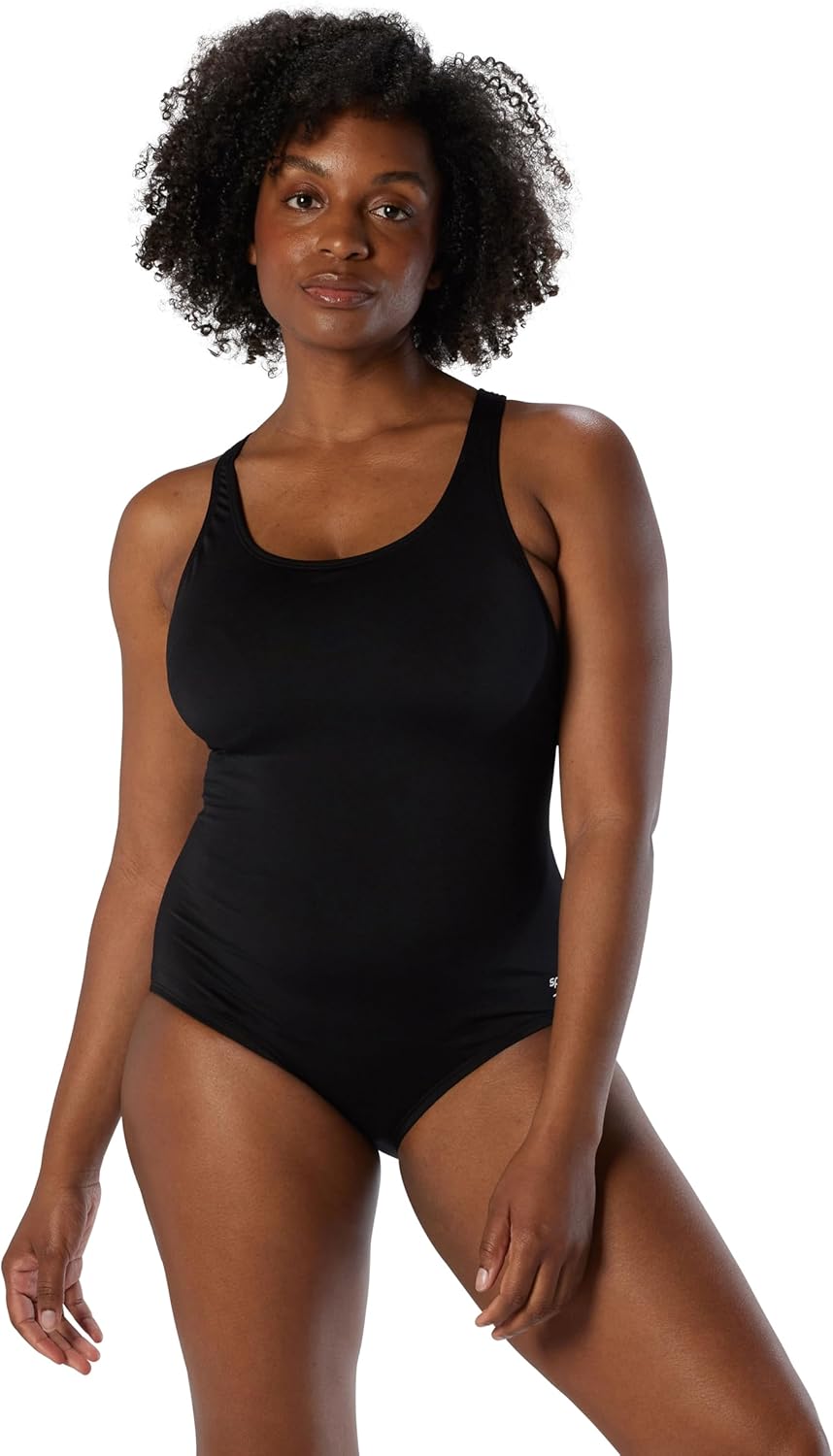 Speedo Women's One Piece Swimsuit with Ultraback Design