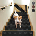 Non Slip Stair Treads 15 Pack - Peel and Stick Paw Print Runner