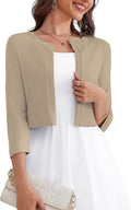 Cropped Cardigan Bolero Shrug for Women - Lightweight Black Cropped