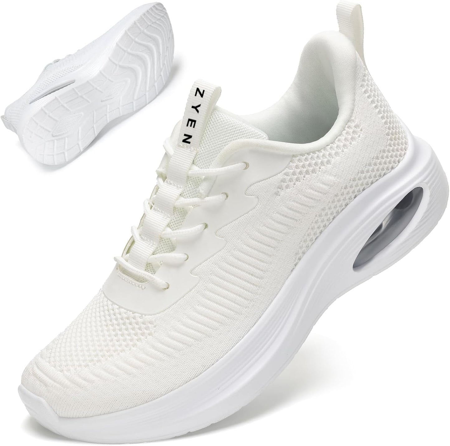 ZYEN Wide Toe Box Shoes for Women with Air Cushion Support
