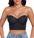 Longline Strapless Full Figure Underwire Corset Bustier Bra for Women