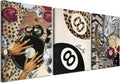 Trendy Leopard Wall Art Set of 3 for Funky Home Decor