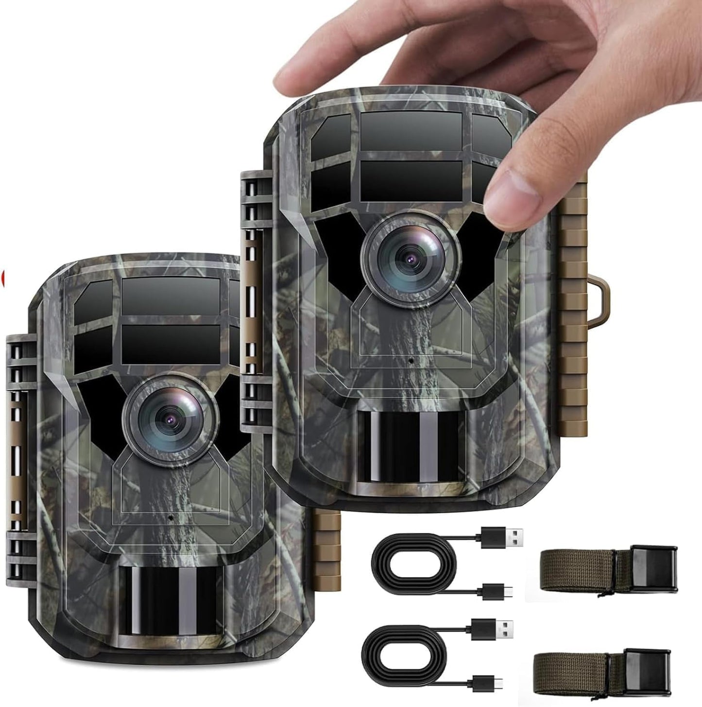 CAMPARKCAM 2 Pack: 36MP Trail Camera for Wildlife, 2K Motion Activated, Wide-Angle Lens