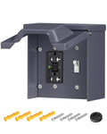 Outdoor Outlet Box with 20 Amp GFCI Receptacle - Weatherproof Power
