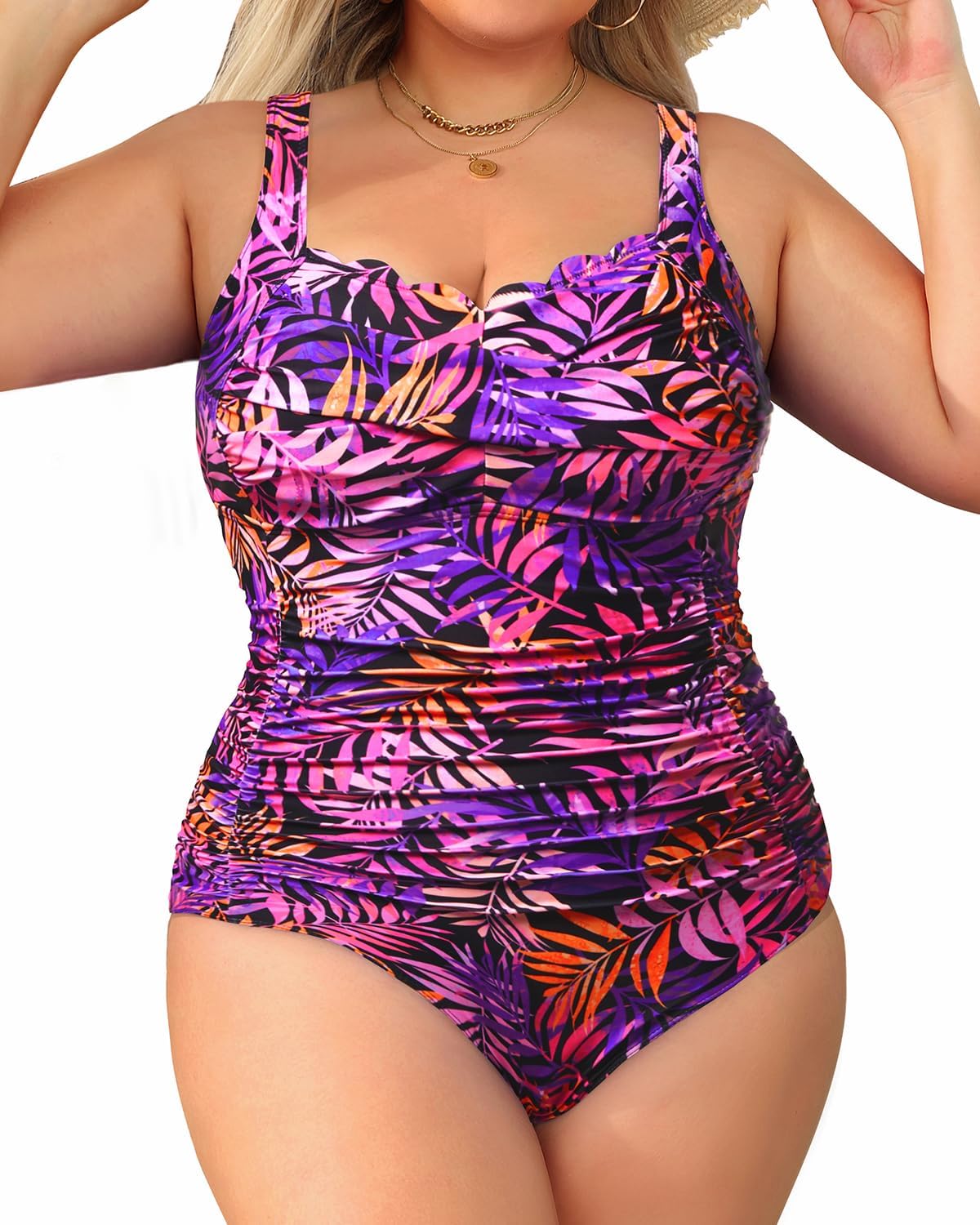 Aqua Eve Womens Plus Size One Piece Swimsuit for Comfort