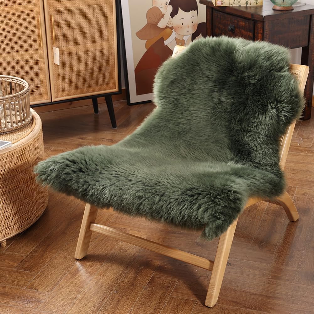 Premium Genuine Fur Sheepskin Rug for Luxury Home Decor