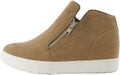 CUSHIONAIRE Women's Hart Hidden Wedge Sneaker - Comfortable Elevation