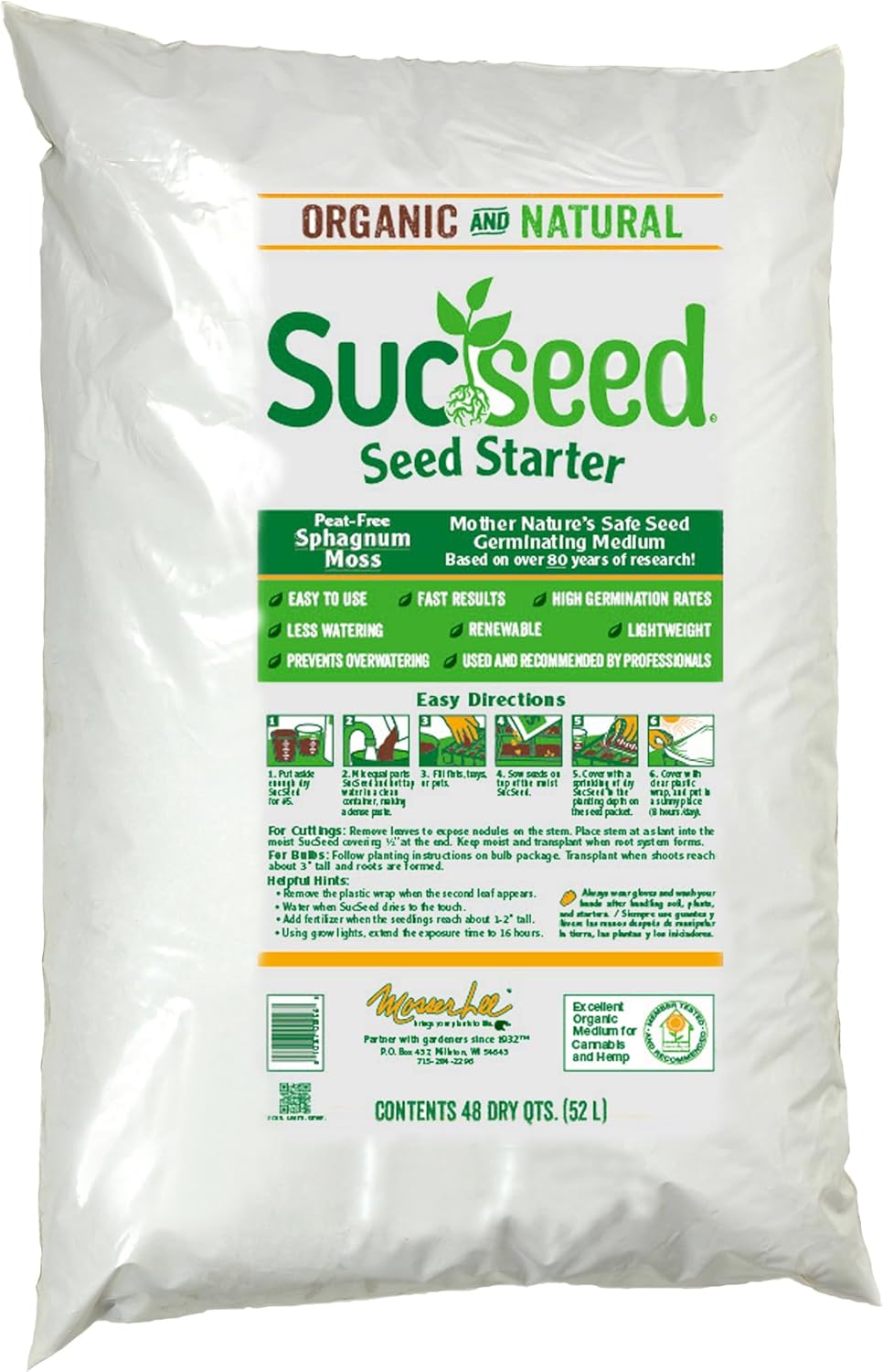 Mosser Lee SucSeed Premium Seed Starter for Quick Germination