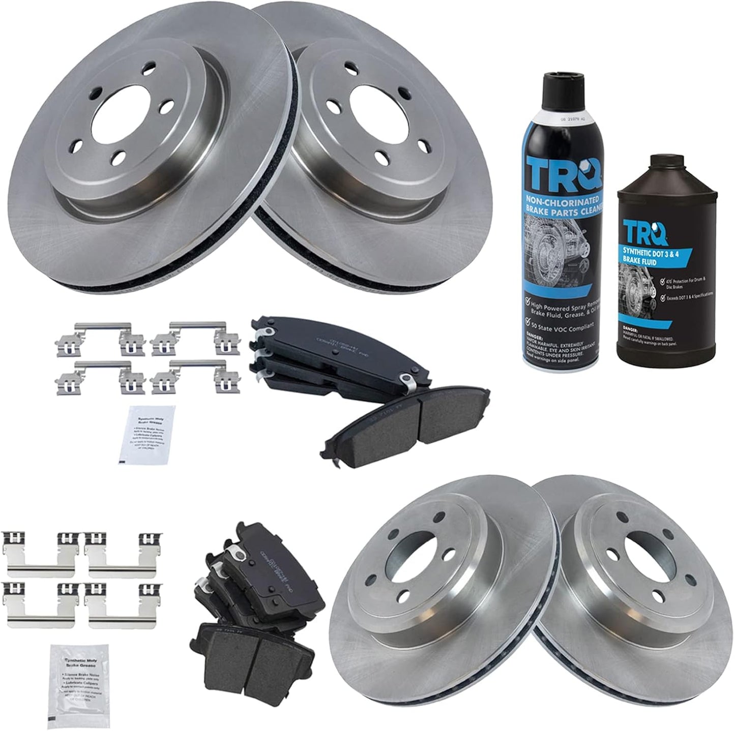 TRQ Brake Pad & Rotor Kit for Chrysler 300 & Dodge Charger